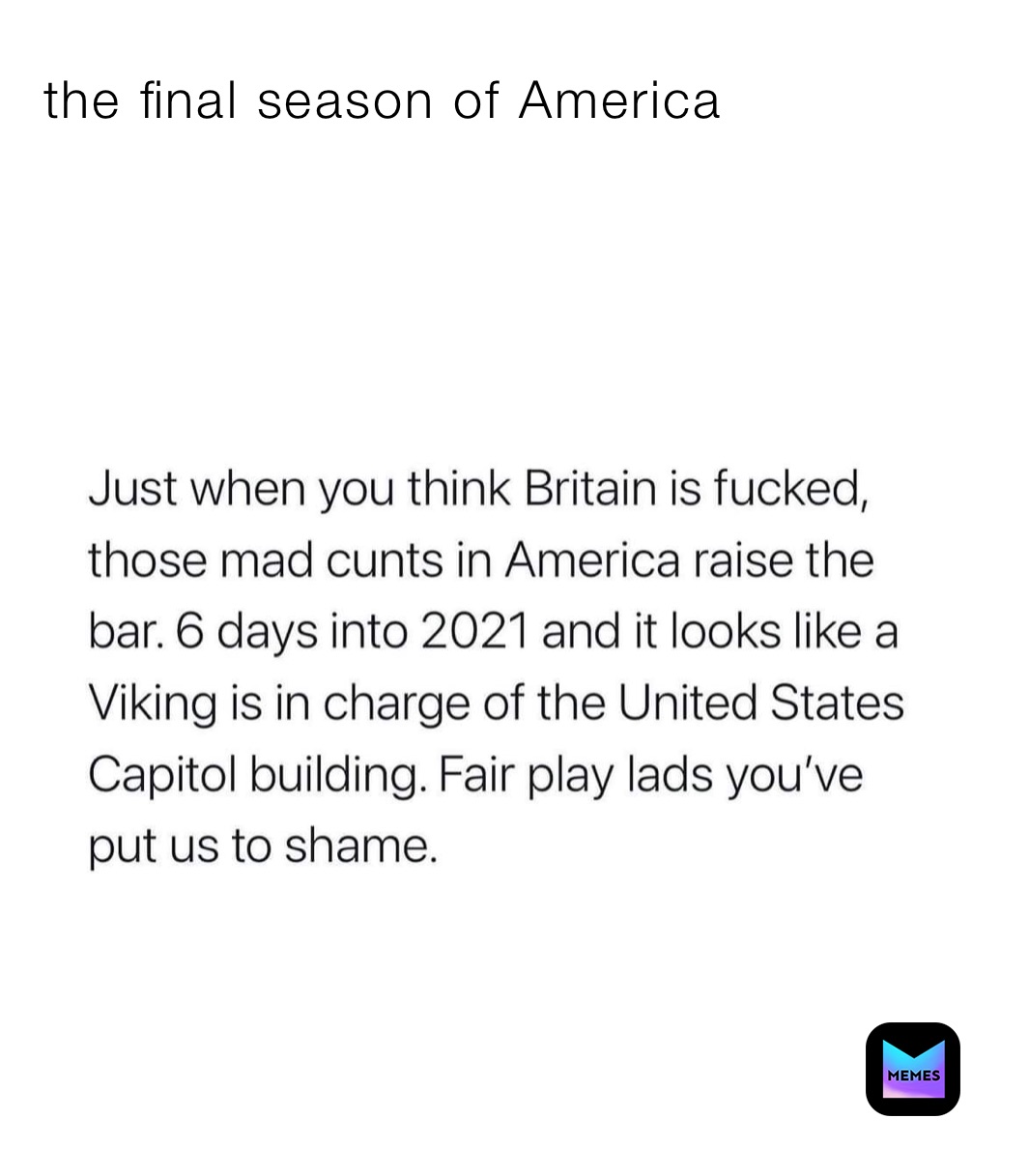 the final season of America 