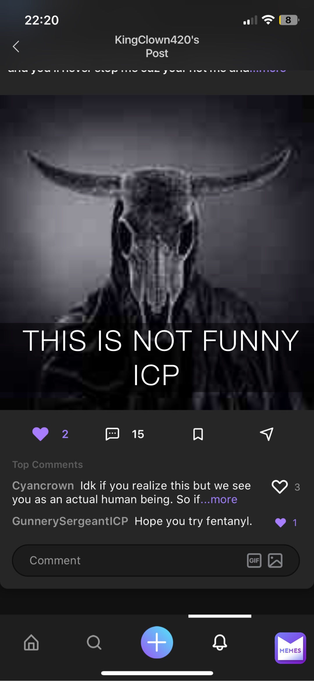 THIS IS NOT FUNNY ICP