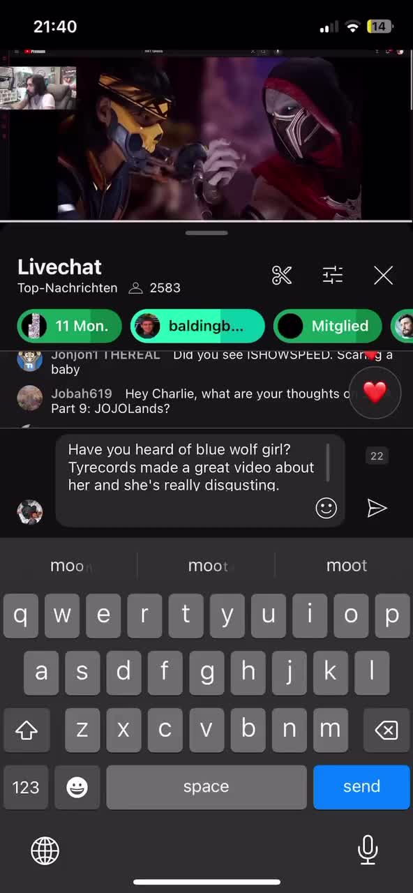 Can bro just react to my comment I’ve been spamming for 30 minutes😭