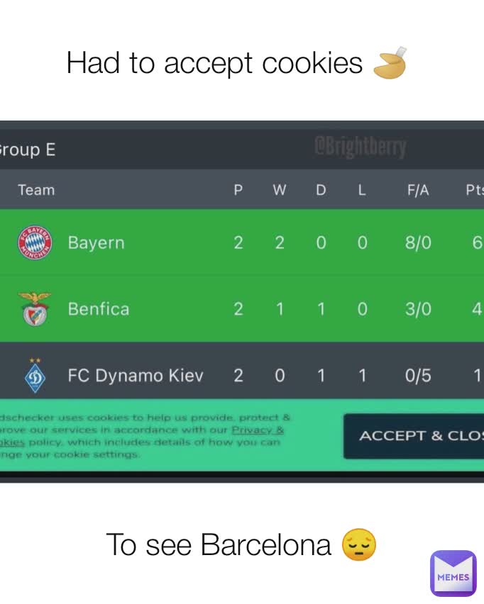 Had to accept cookies 🥠  To see Barcelona 😔