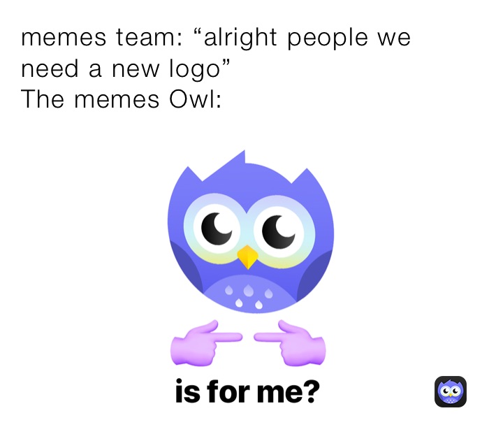 memes team: “alright people we need a new logo”
The memes Owl: