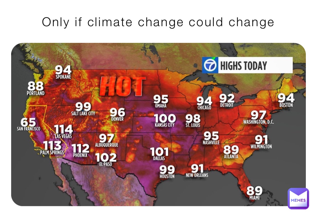 Only if climate change could change