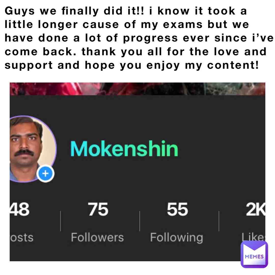 2k likes! Thank you all from the bottom of my heart
