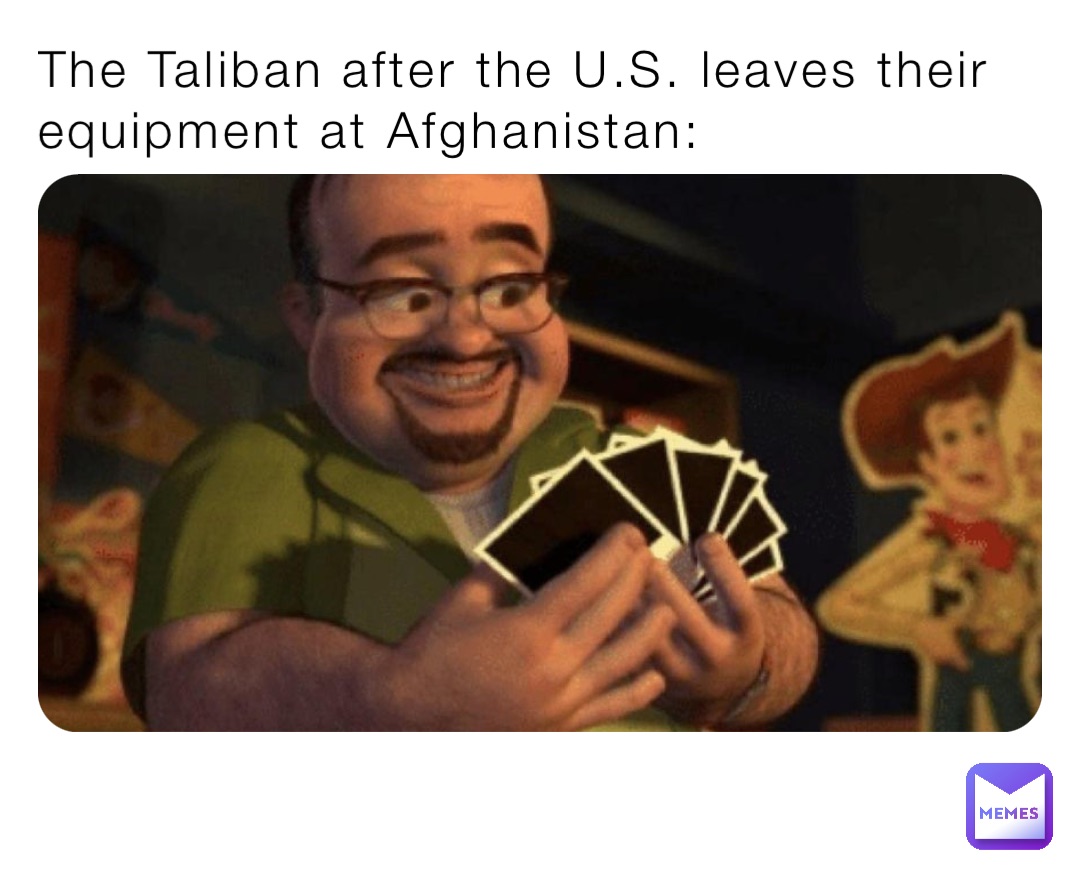 The Taliban after the U.S. leaves their equipment at Afghanistan: