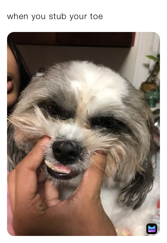 when you stub your toe