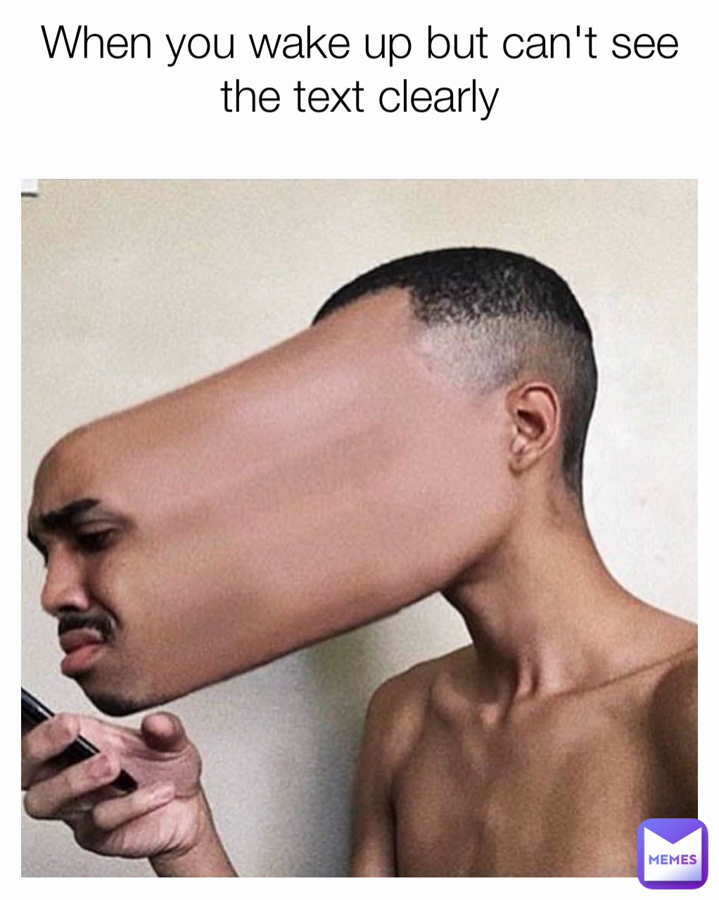 When you wake up but can't see the text clearly
