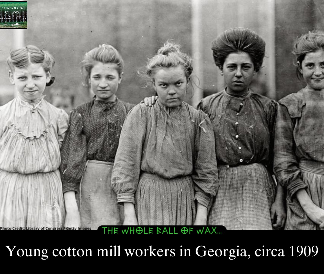 Double tap to edit Young cotton mill workers in Georgia, circa 1909