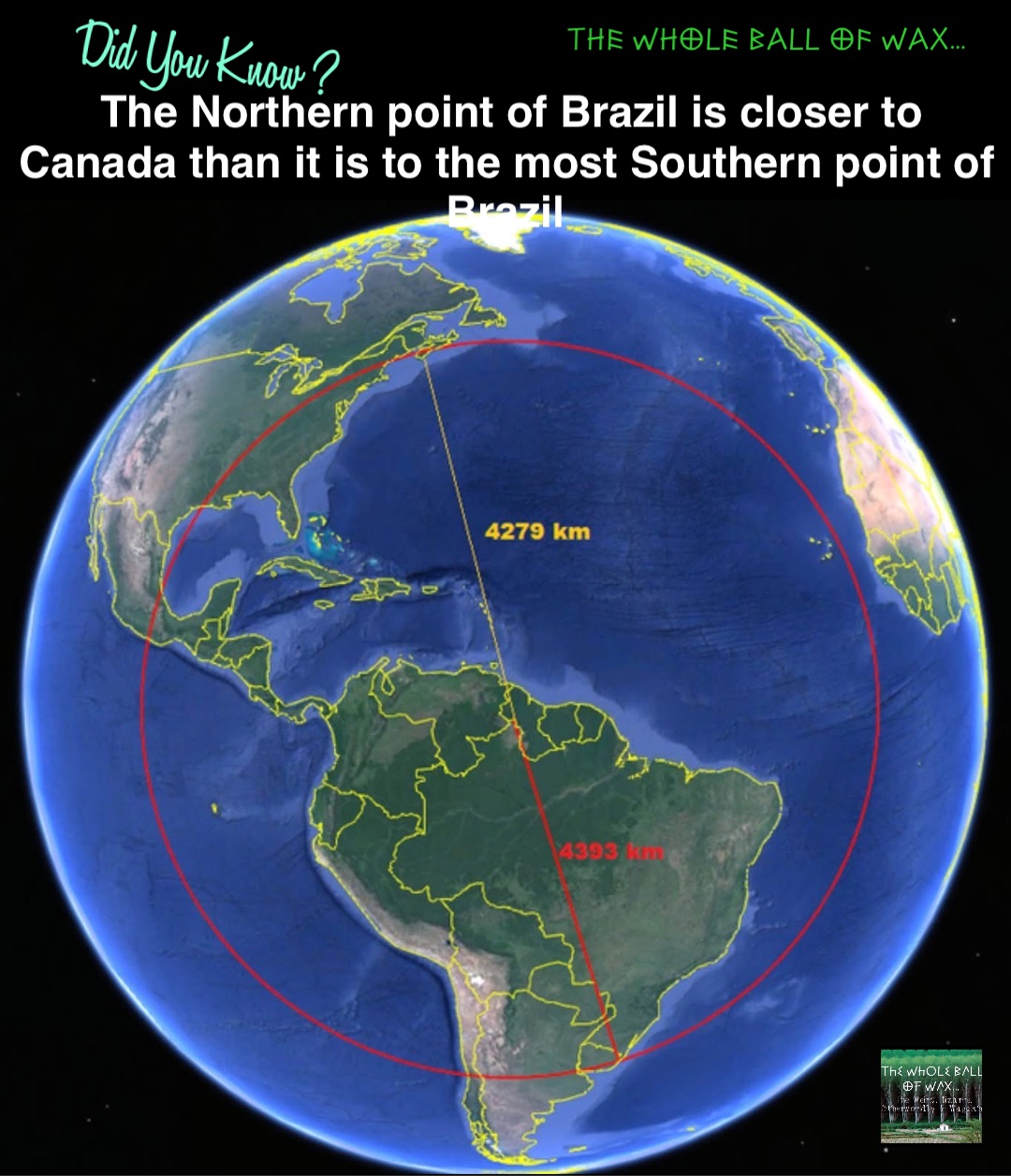 Double tap to edit Double tap to edit The Northern point of Brazil is closer to Canada than it is to the most Southern point of Brazil