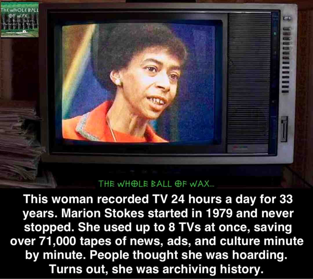 The Astonishing Story of Marion Stokes \u2014 The Woman Who Spent Over 30 Years Recording Every Minute of US Television
Beginning in 1979, former librarian and civil rights activist Marion Stokes made it her life\u2019s mission to preserve the truth as it appeared on television. She quietly began recording TV news broadcasts, not just one channel but up to eight at a time, around the clock, every single day.
What started as a deeply personal effort became one of the most ambitious media preservation projects in history. Over the course of 33 years, Marion amassed more than 71,000 VHS tapes, capturing everything from breaking news and political debates to commercials and cultural shifts \u2014 moments easily lost to time.
Stokes saw television not only as a reflection of society but also as a fragile and manipulable record. She feared that without preservation, important context and nuance would disappear. Her work, once dismissed as obsessive, is now recognised as a visionary act of guerrilla archiving.
Since her passing in 2012, the Internet Archive has taken on the monumental task of digitising her collection. It is a massive and ongoing effort that continues to reveal the richness and depth of her vision.
Marion Stokes did not just record television. She preserved a living record of modern history.
#MarionStokes #MediaHistory #TVArchive #PreservingThePast #CivilRights #HiddenHistory #VHSArchive #InternetArchive #MediaPreservation #AmericanHistory