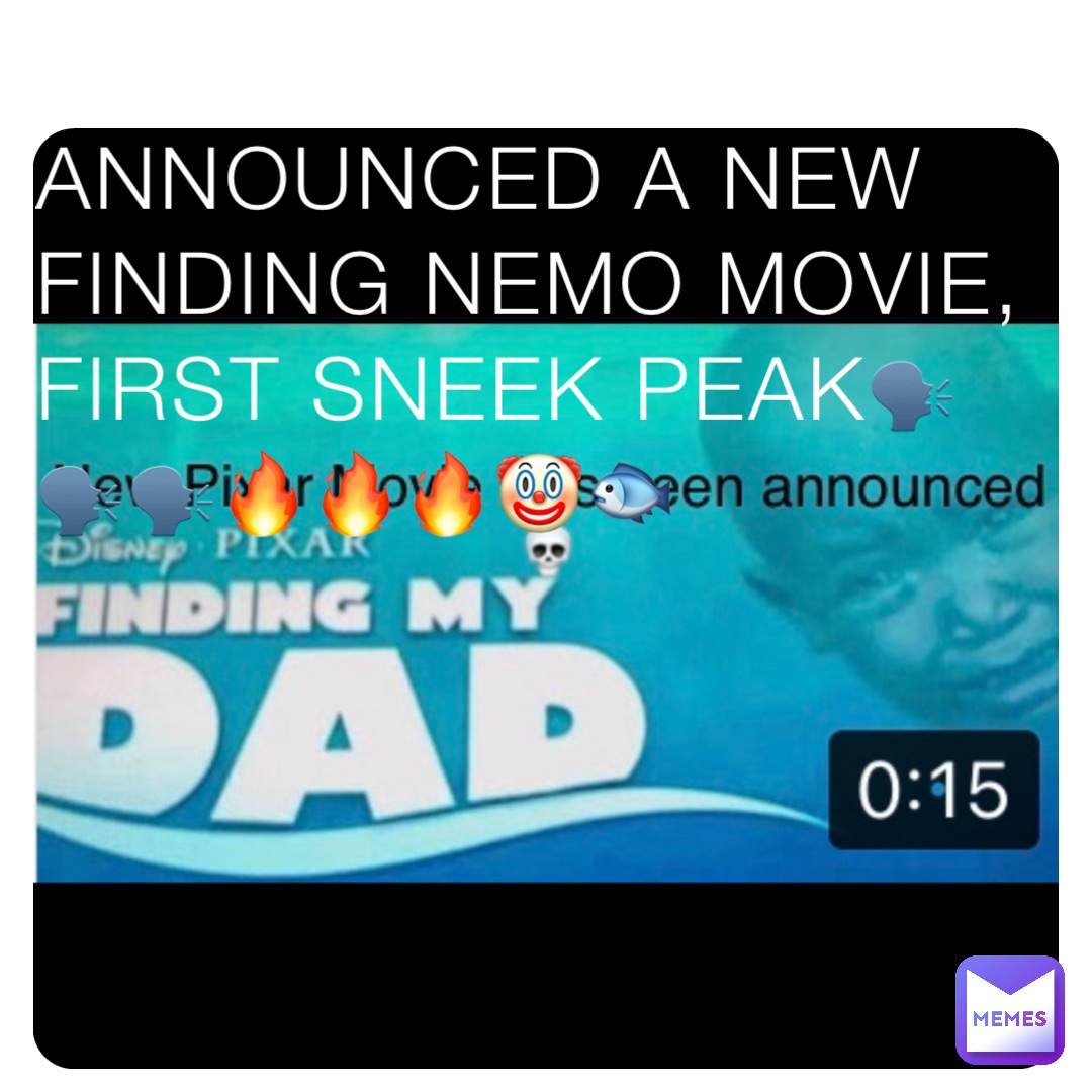 YO PIXAR JUST ANNOUNCED A NEW FINDING NEMO MOVIE, FIRST SNEEK PEAK🗣️🗣️🗣️🔥🔥🔥🤡🐟