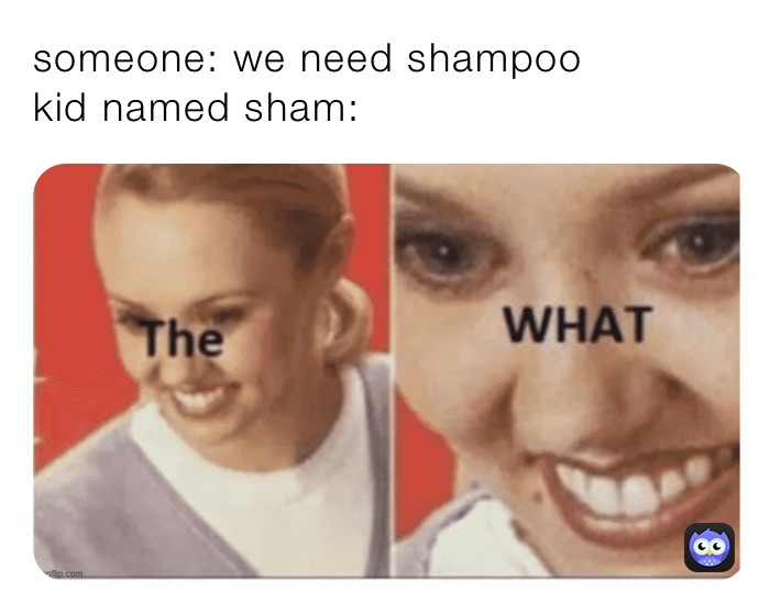 someone: we need shampoo
kid named sham: