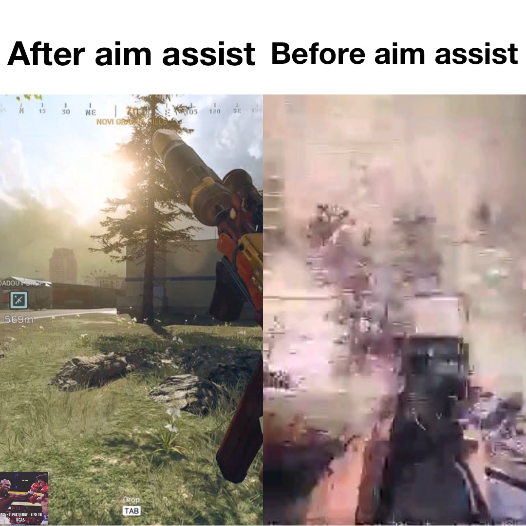 After aim assist Before aim assist