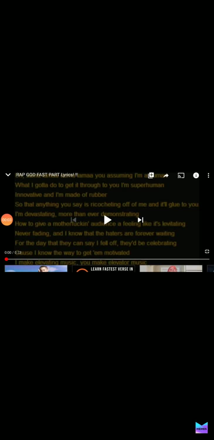 I made rap god... 2× the speed
