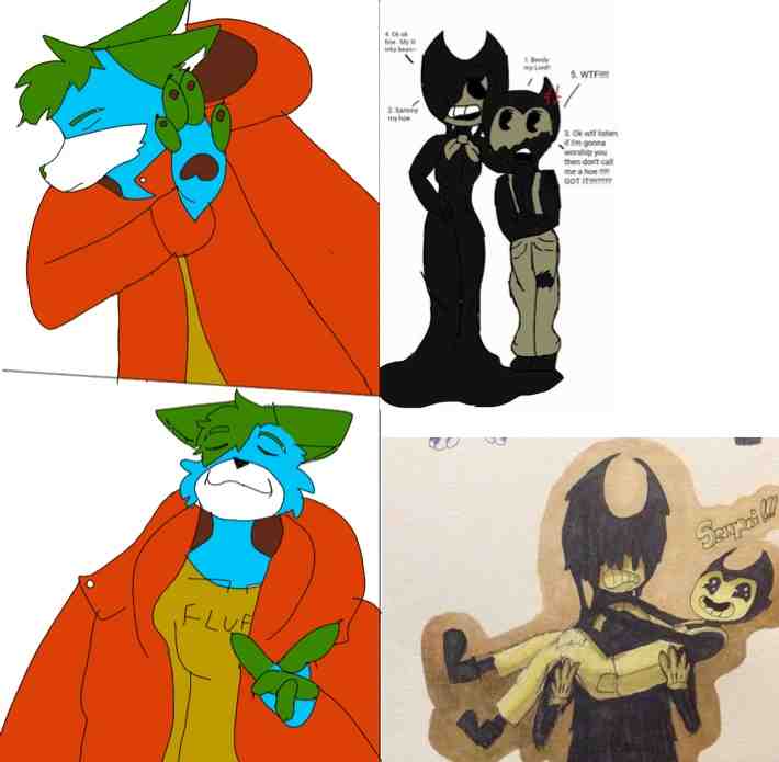 Sammy annoys ink bendy and is inappropriate, not the other way around