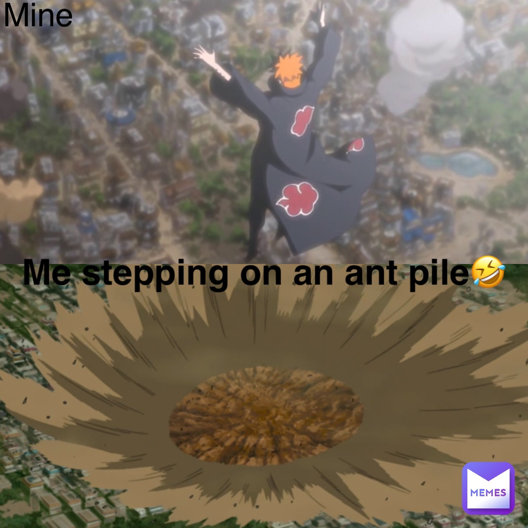 Me stepping on an ant pile🤣