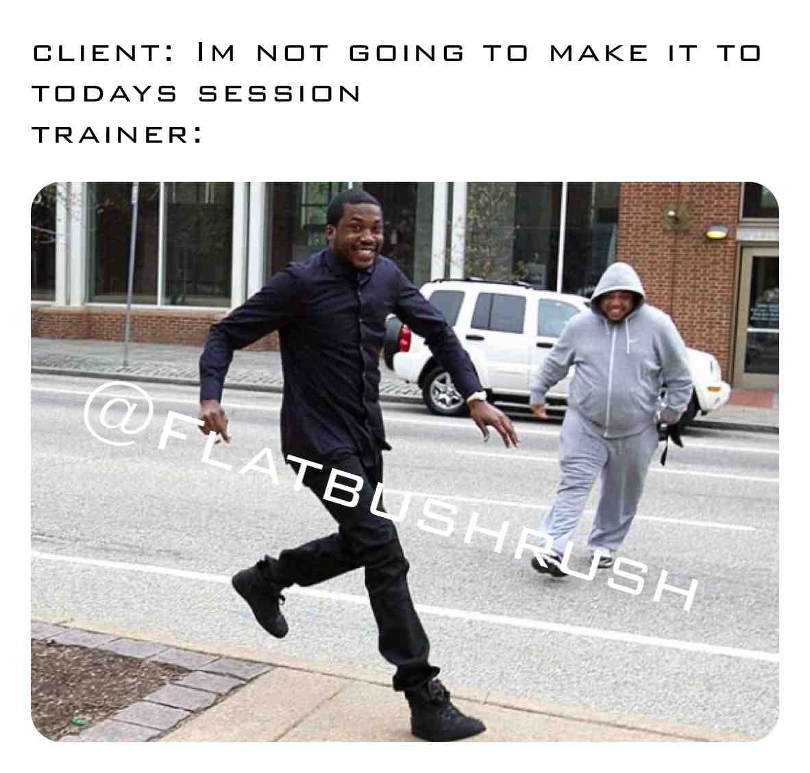 Meek the trainer running out the gym #fitnessmeme #fitness #gymmemes #gym #funnymemes #funny #weightloss #personaltraining #personaltrainer