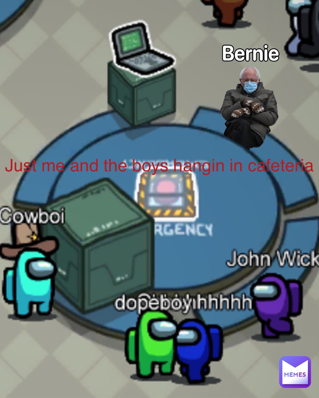 Just me and the boys hangin in cafeteria