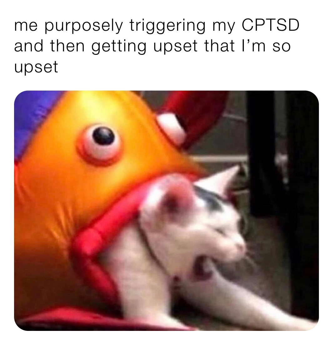 me purposely triggering my CPTSD and then getting upset that I’m so upset 