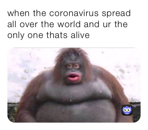 when the coronavirus spread all over the world and ur the only one thats alive