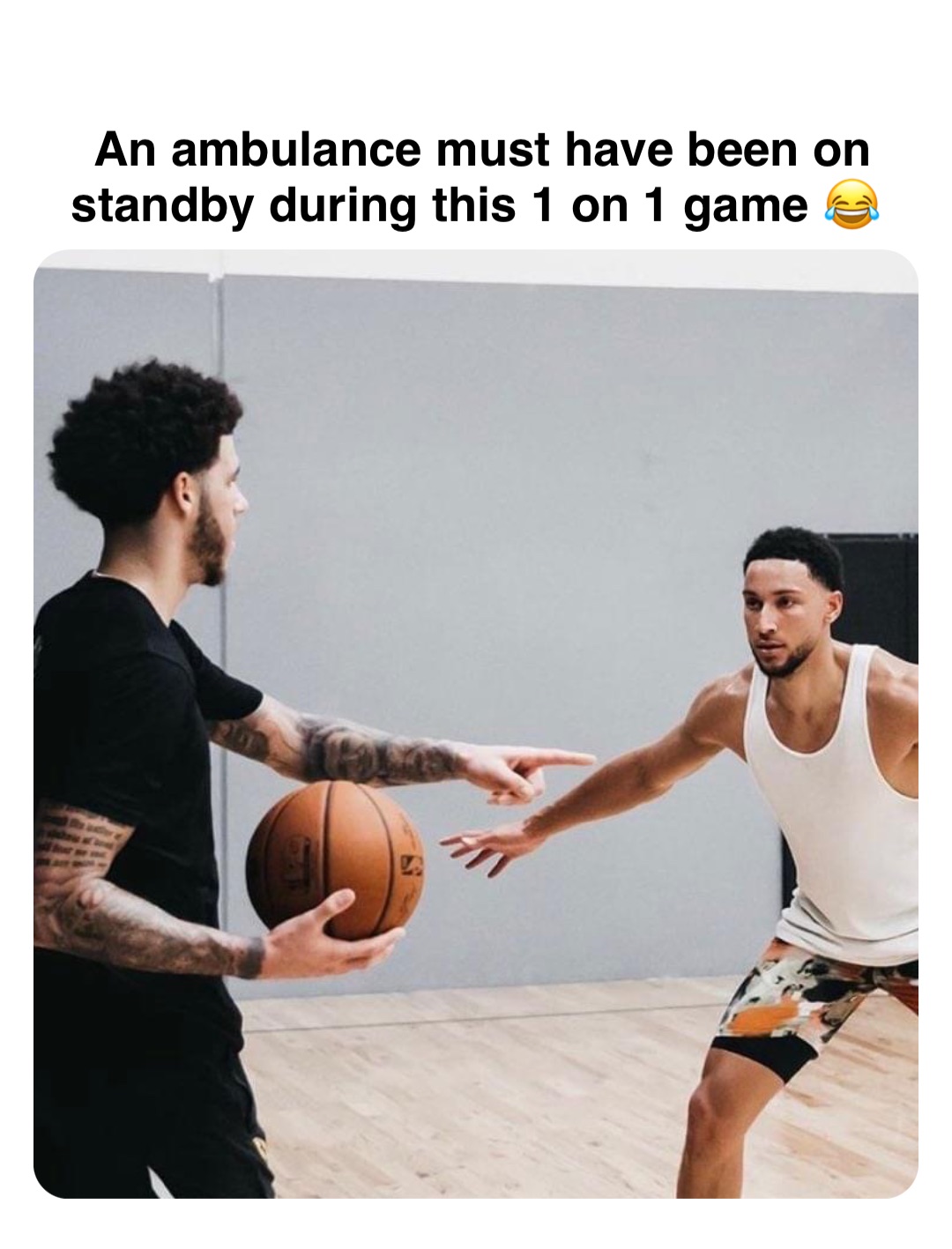 Double tap to edit An ambulance must have been on standby during this 1 on 1 game 😂