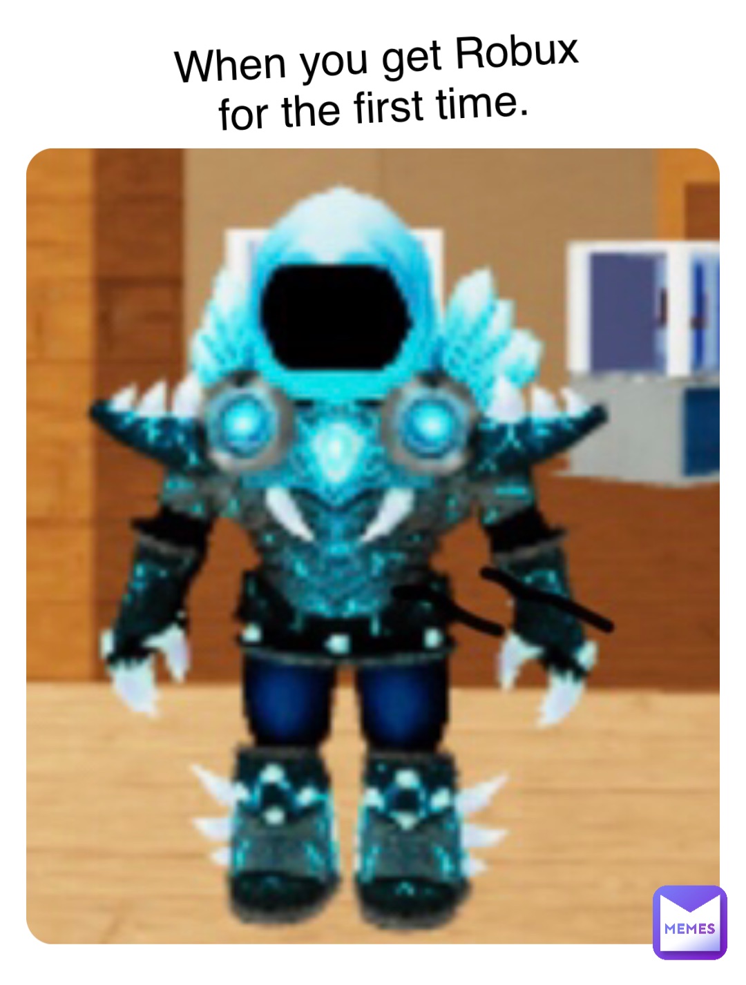 Double tap to edit When you get Robux for the first time.