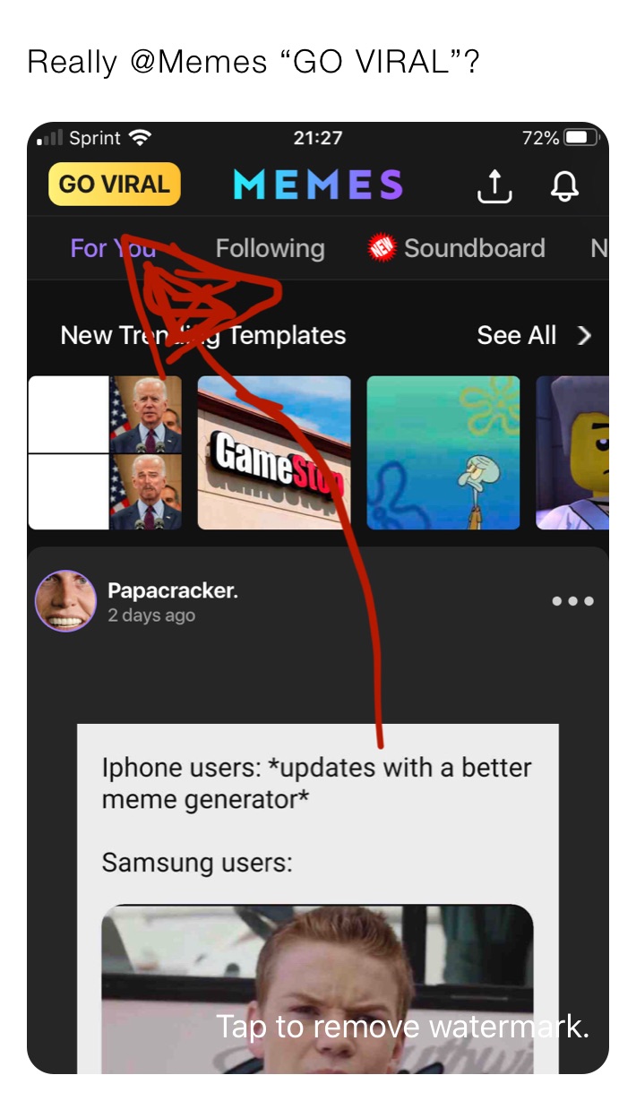 Really @Memes “GO VIRAL”?