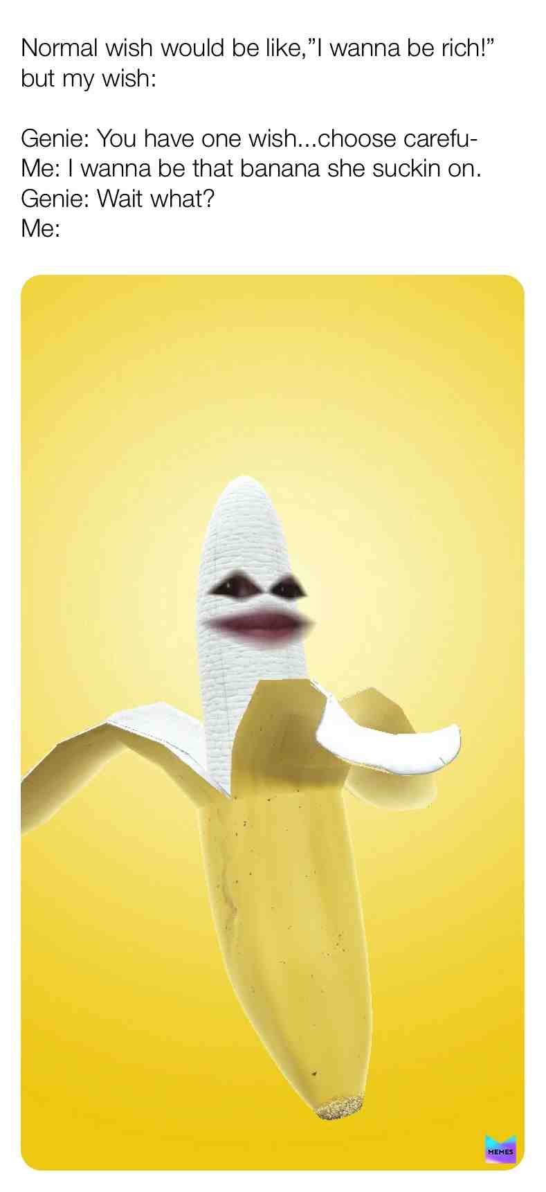 Why does my banana have eyes? \ud83e\udd23\ud83d\ude02 \ud83c\udf4c
\u200b #funny #stupid #lol \u200b #XD #newmemes #quarantinememe #nsfw
