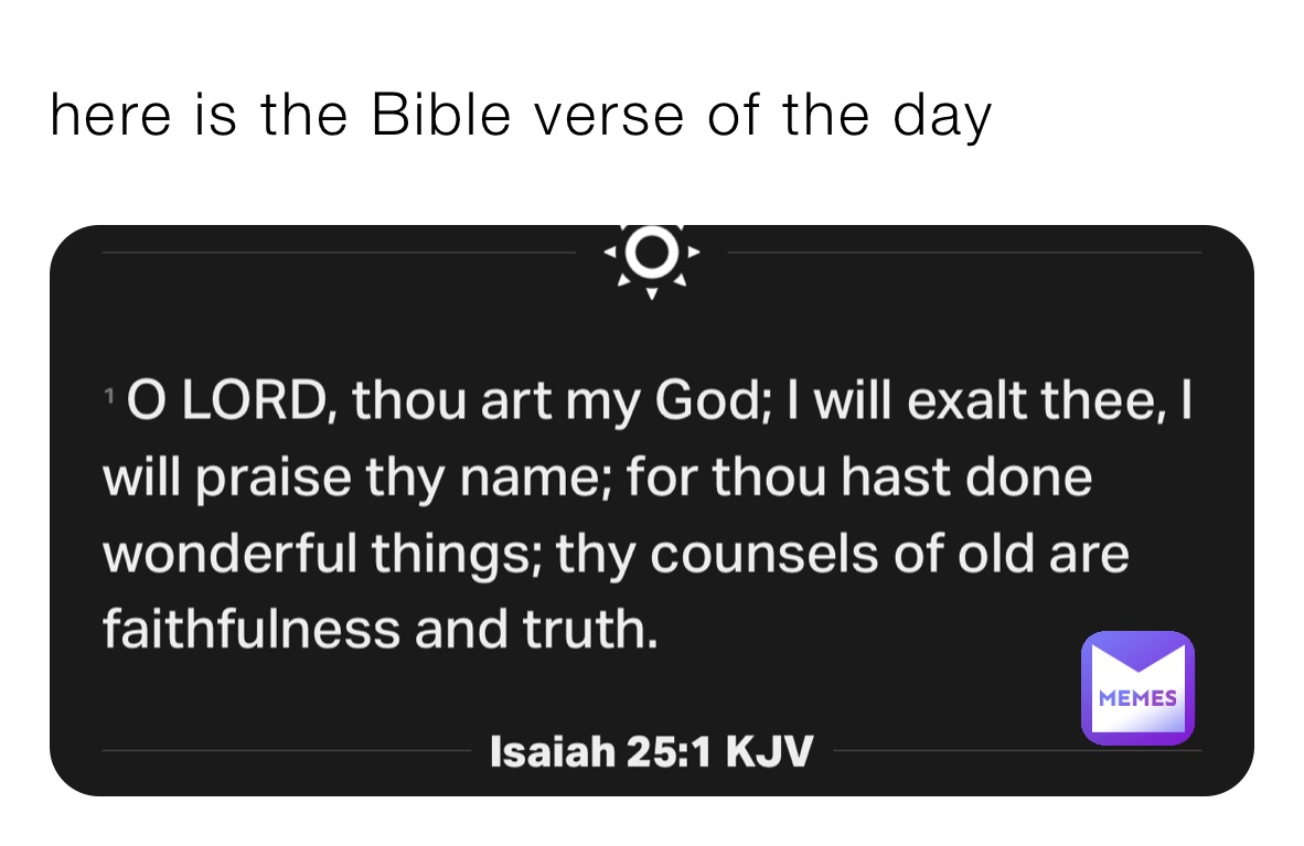 here is the Bible verse of the day