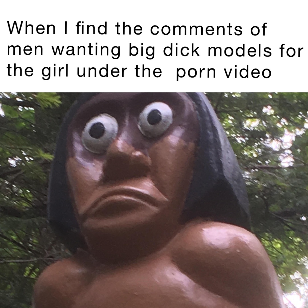 When I find the comments of men wanting big dick models for the girl under the  porn video