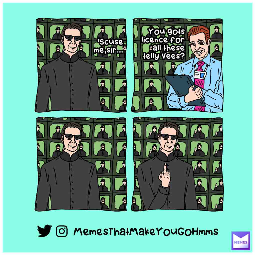 Neo's gonna get a big bill... #matrix #thematrix #neo #tv #tvmemes #bbc #sciencememes #90smovies #dailymemes #dailymeme #dailydankmemes