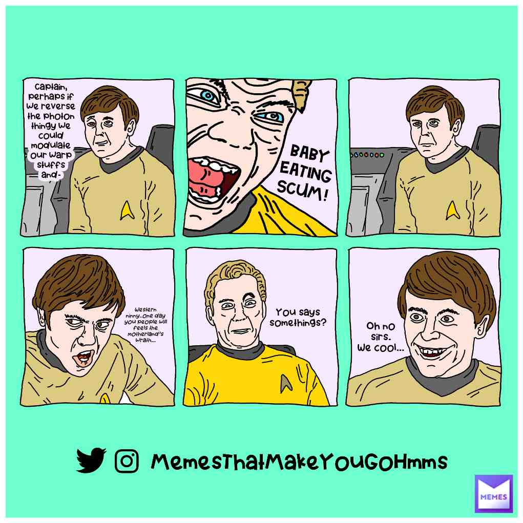 Is no Russian safe? #russian #russians #russianmeme #russianmemes #startrek #startrek4ever #kirk #chekov #dailymemes #rage #ragequit #ragememes #politicalmemes #politicalsatire