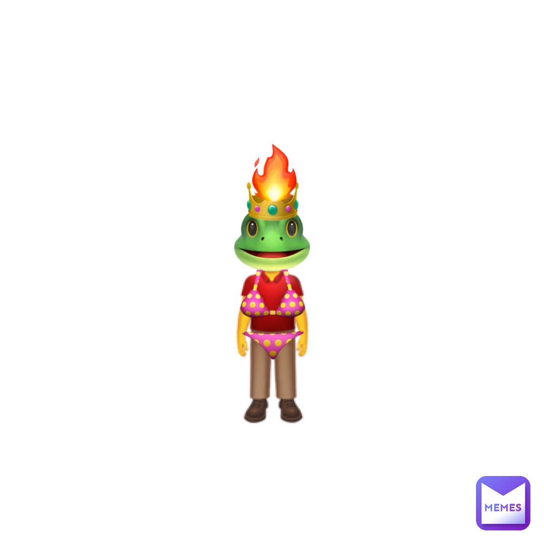 🧍‍♂️ 🐸 👑 🔥 👙