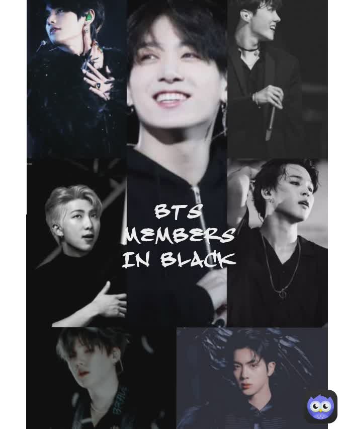 BTS MEMBERS IN BLACK