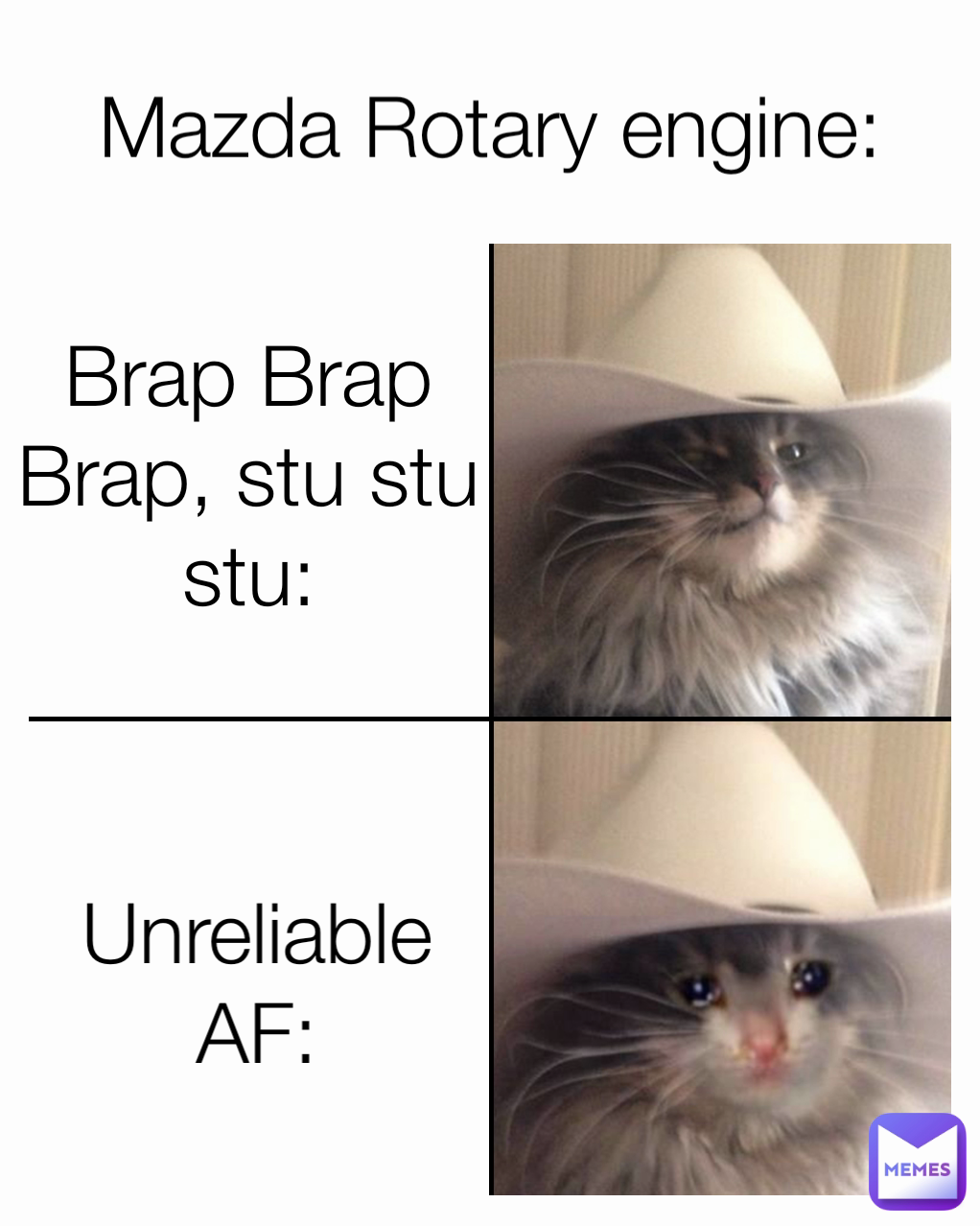 Mazda Rotary engine: Brap Brap Brap, stu stu stu: Unreliable AF: