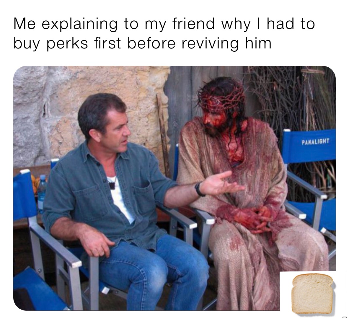 Me explaining to my friend why I had to buy perks first before reviving him 