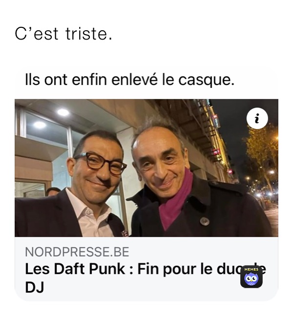 C’est triste.