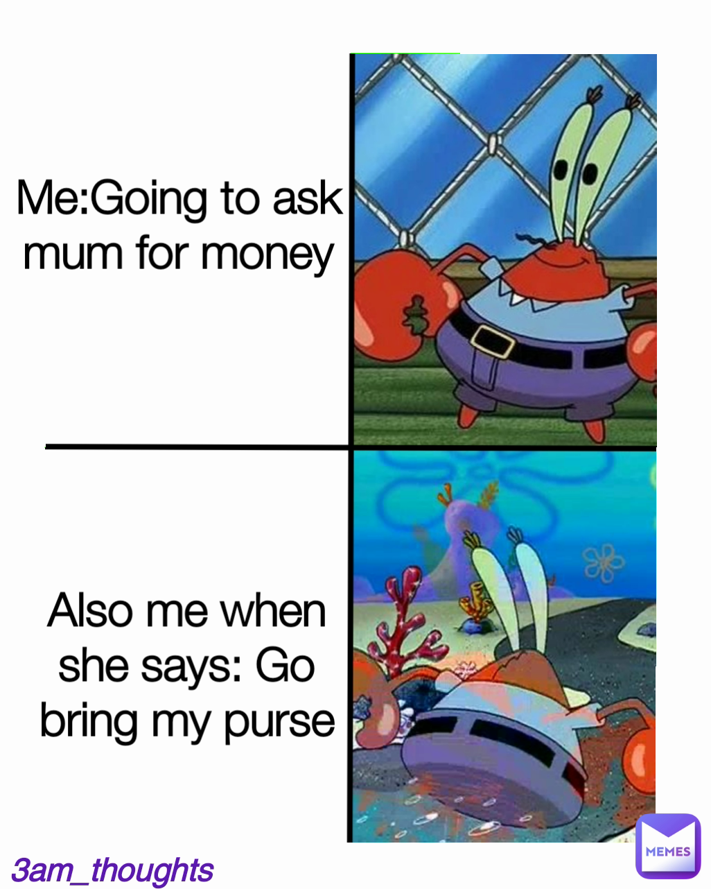 Vintage Spongebob Cartoon Image with Handbag