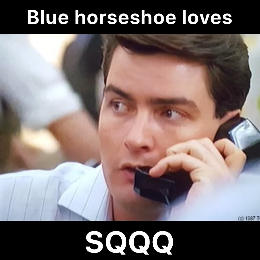 Blue horseshoe loves SQQQ