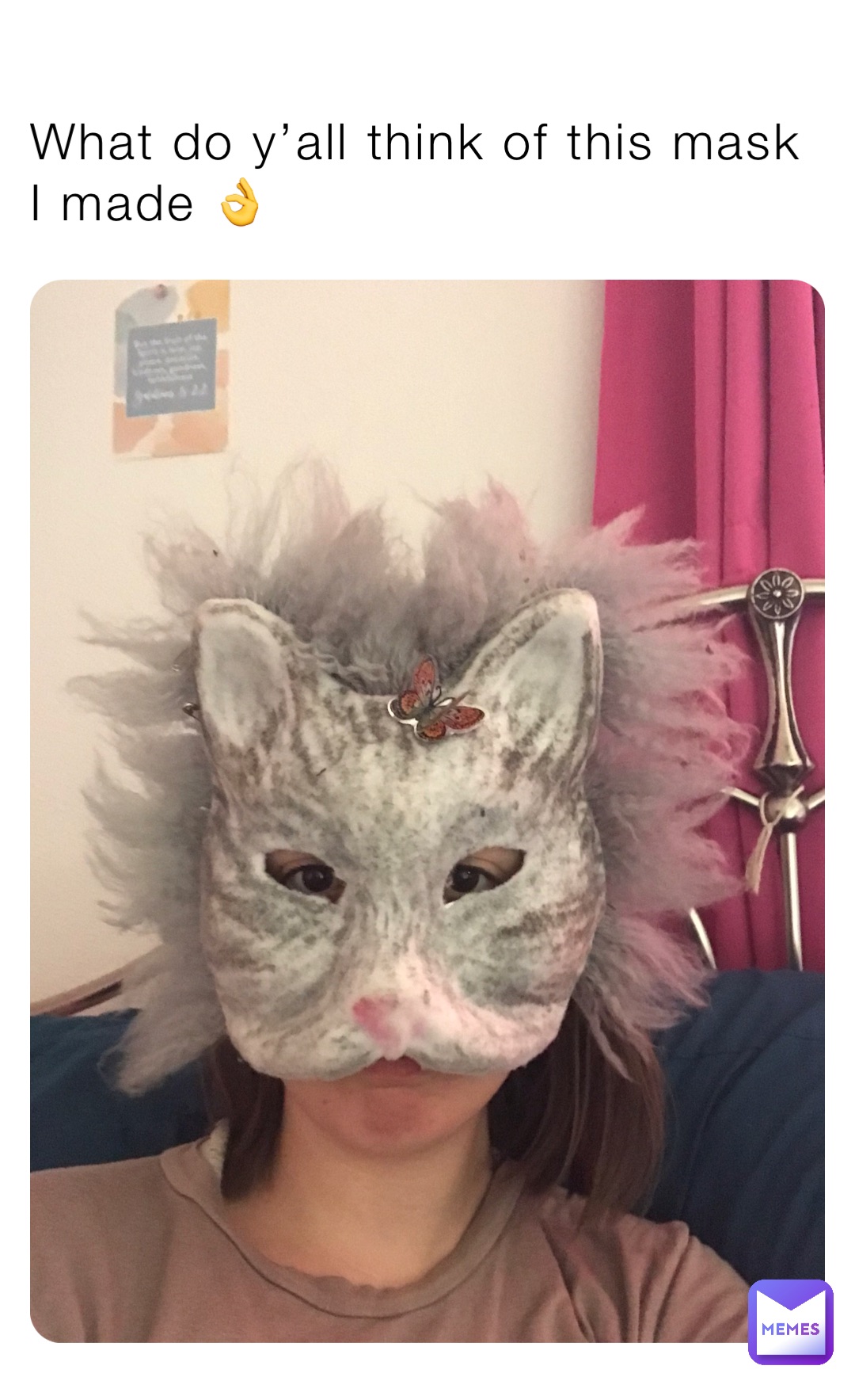 What do y’all think of this mask I made 👌