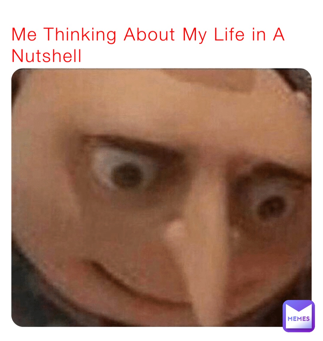 Me Thinking About My Life in A Nutshell