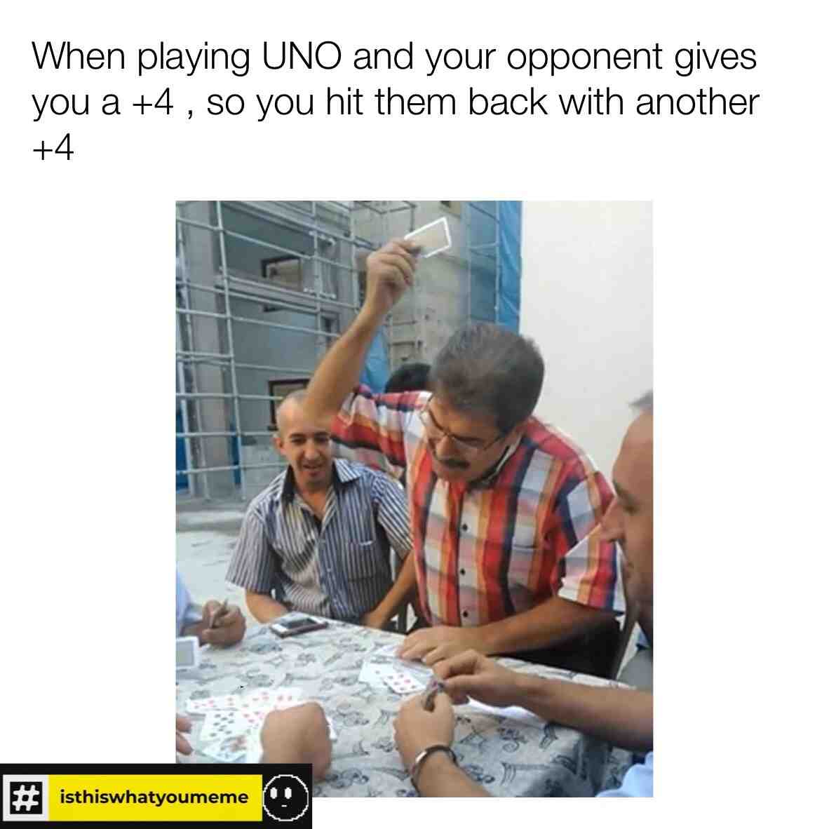 Uno itās true ????
ā¢
ā¢
ā¢
#dailymemes #funny #isthiswhatyoumeme #funny #memes #lovememes #funnymemes #funnymeme #memesfordays #memesengraƧados #humor #humour #lol #meme #uno #facts #tryme #done #boom
