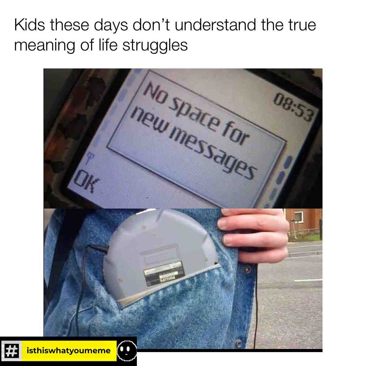 For real ????
ā¢
ā¢
ā¢
#dailymemes #funny #isthiswhatyoumeme #funny #memes #lovememes #funnymemes #funnymeme #memesfordays #memesengraƧados #humor #humour #lol #meme #90s #throwback #tb #oldschool