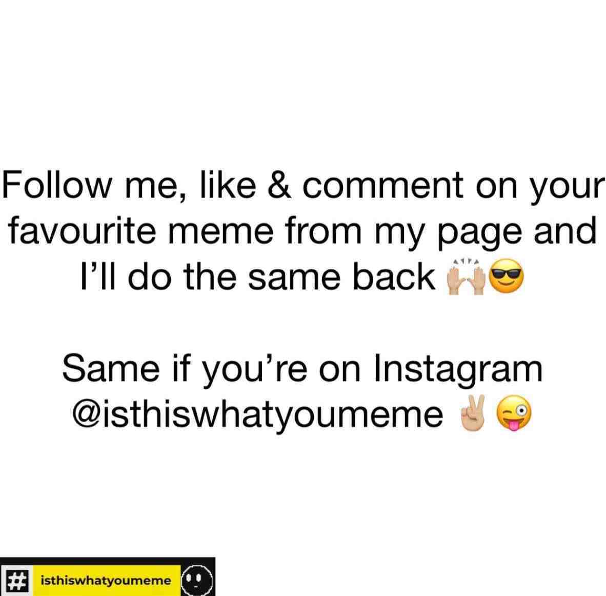 Let\u2019s go again \ud83d\ude4c\ud83c\udffc\u270c\ud83c\udffc\ud83d\ude0e
#followforfollow #like #likeforlike #comment #socialmedia #share #memes