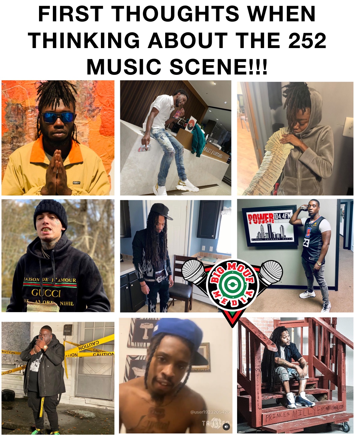 FIRST THOUGHTS WHEN THINKING ABOUT THE 252 MUSIC SCENE!!!