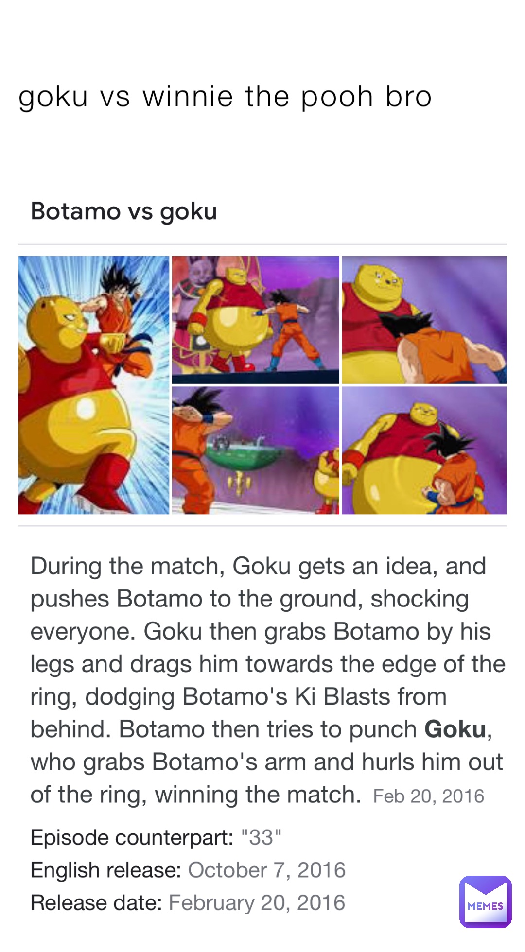 goku vs winnie the pooh bro