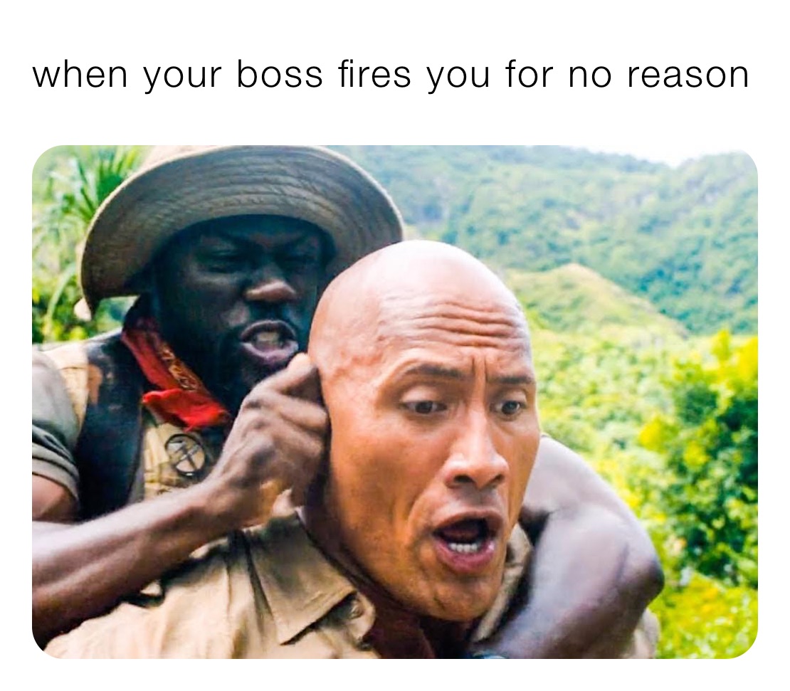 when your boss fires you for no reason