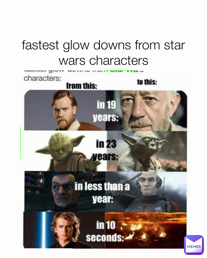 fastest glow downs from star wars characters
