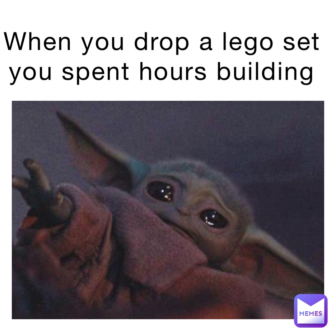 When you drop a lego set you spent hours building