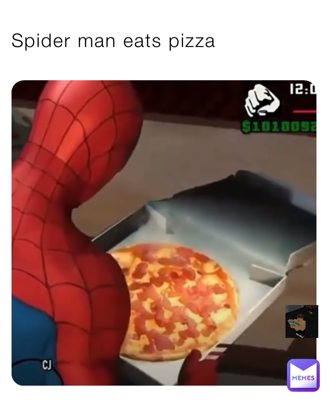 Spider man eats pizza | @twinuzis | Memes