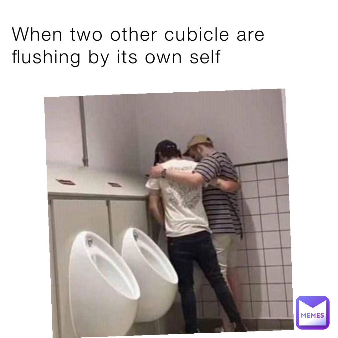 When two other cubicle are flushing by its own self